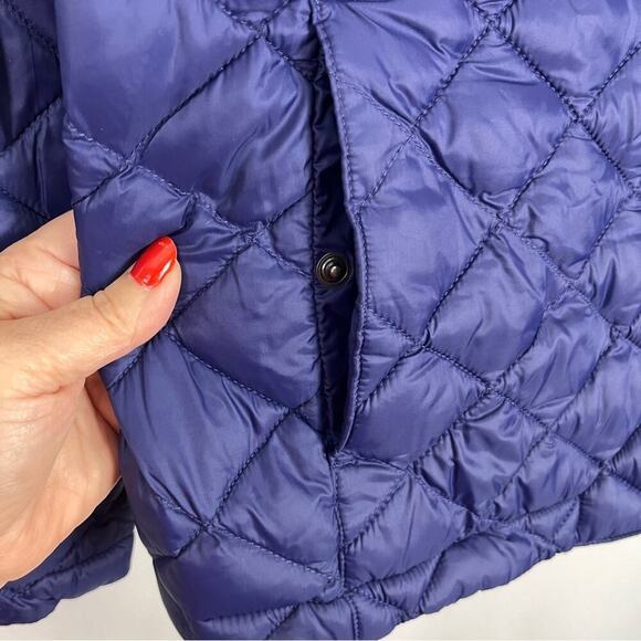 LL Bean Women's Quilted Riding Jacket Purple Size Medium Chore Barn Synthetic - Picture 5 of 10